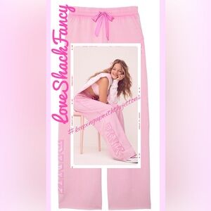 NWT PINK x LoveShackFancy PINK LOLLIPOP Sweatpants Size SMALL - Regular Length.